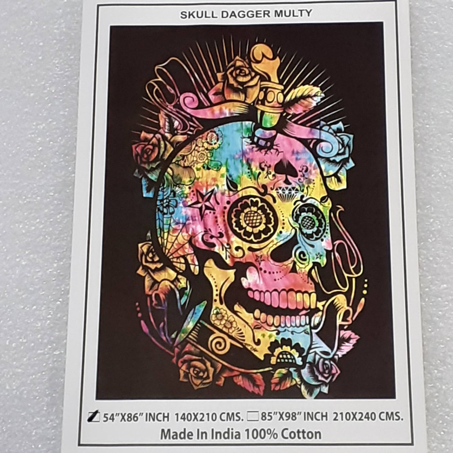 Psychedelic Skull bedcover/wall hanging/tapestry