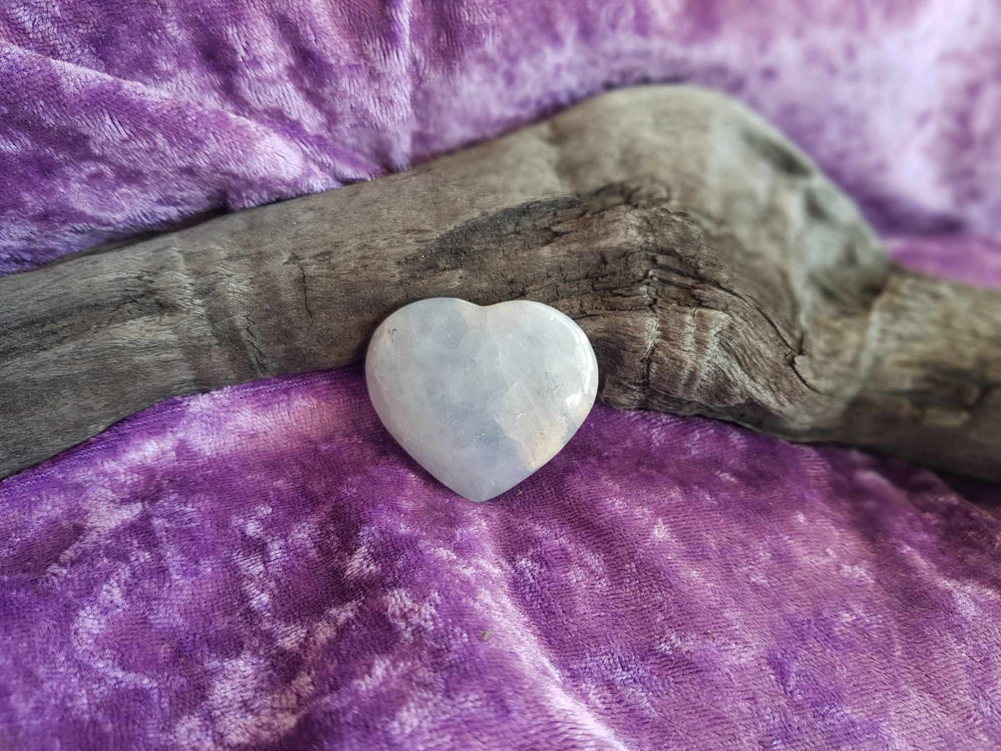 Blue Calcite Heart