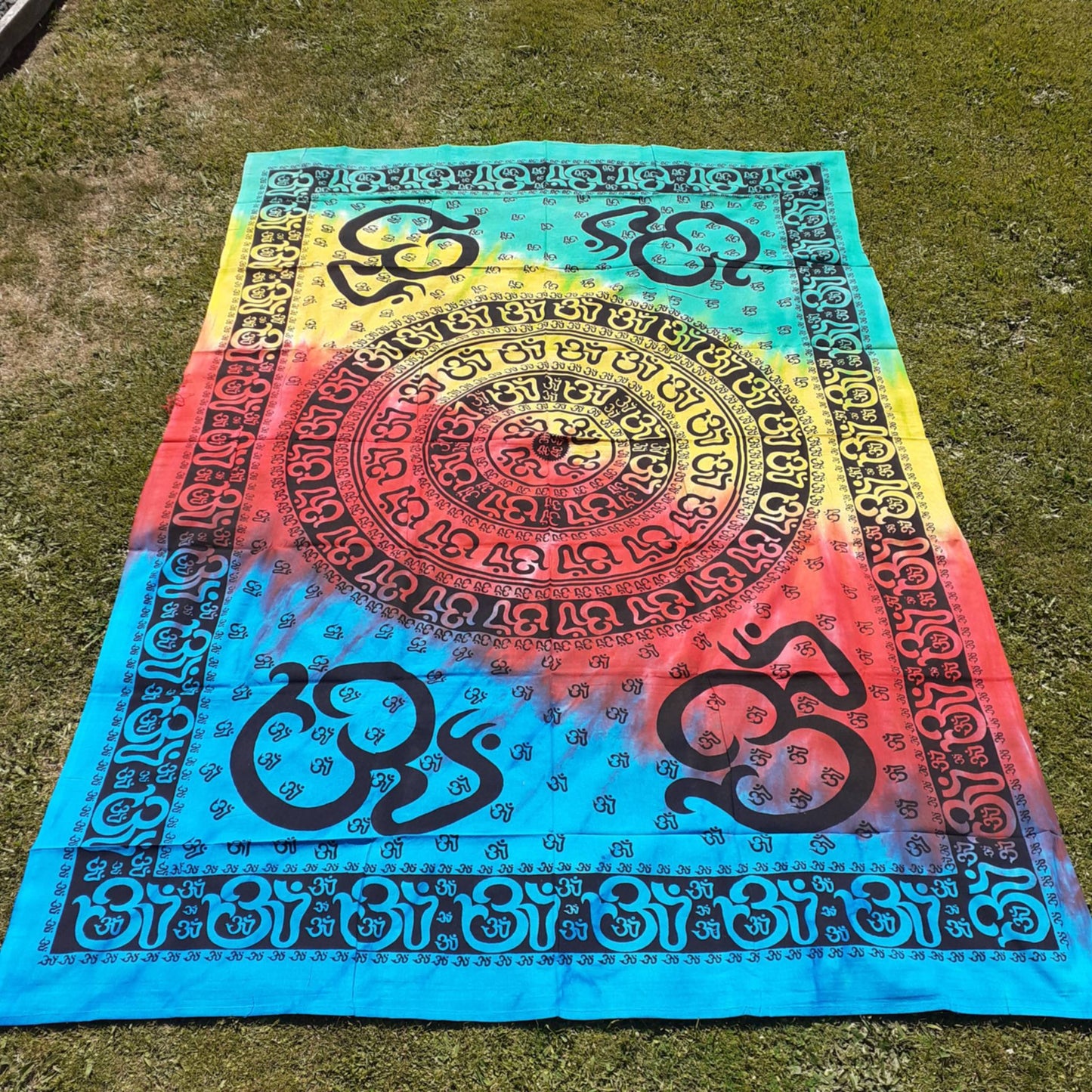 Colourful Om bedcover/wall hanging/tapestry