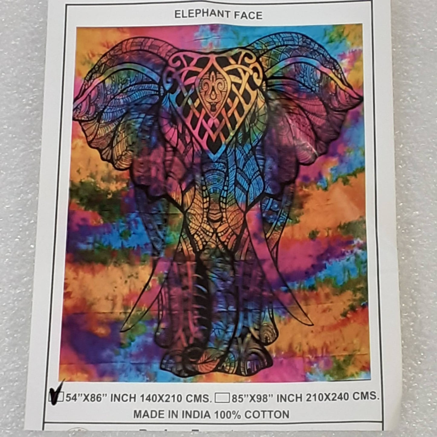 Colourful Elephant bedcover/wall hanging/tapestry