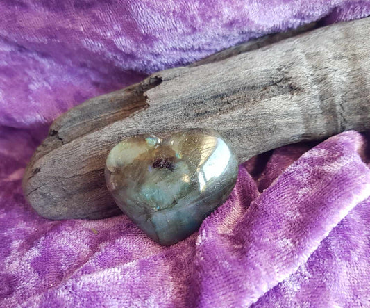 Labradorite Heart