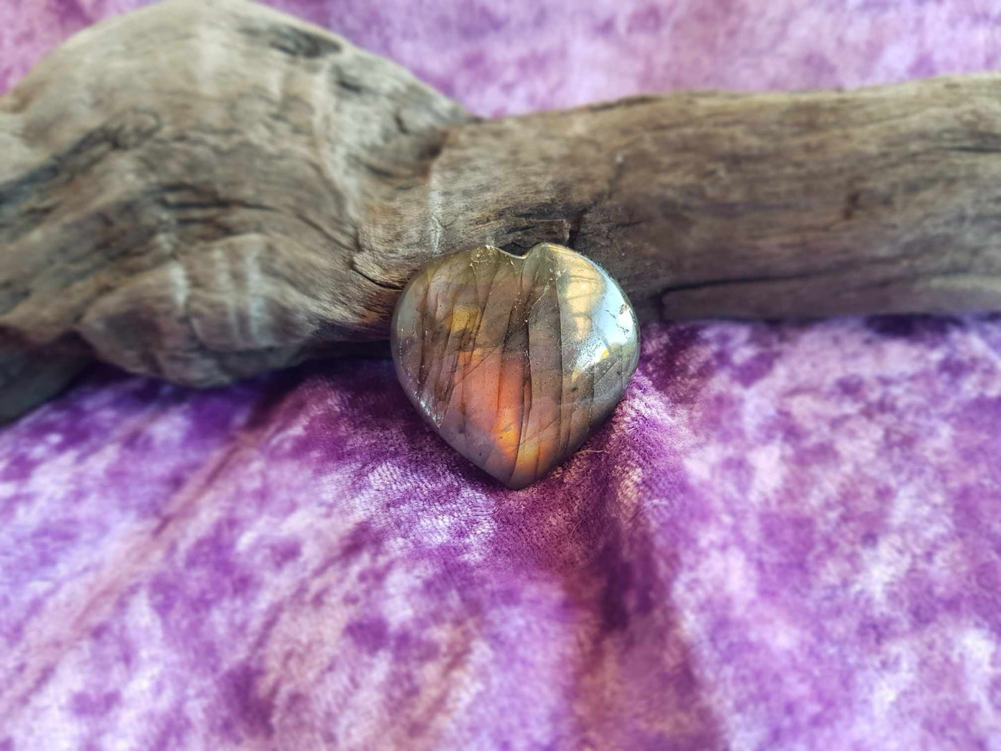 Labradorite Heart