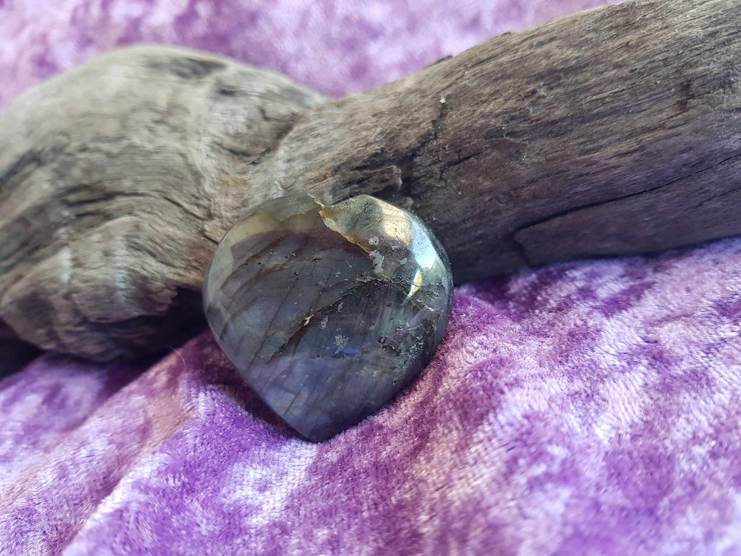 Labradorite Heart