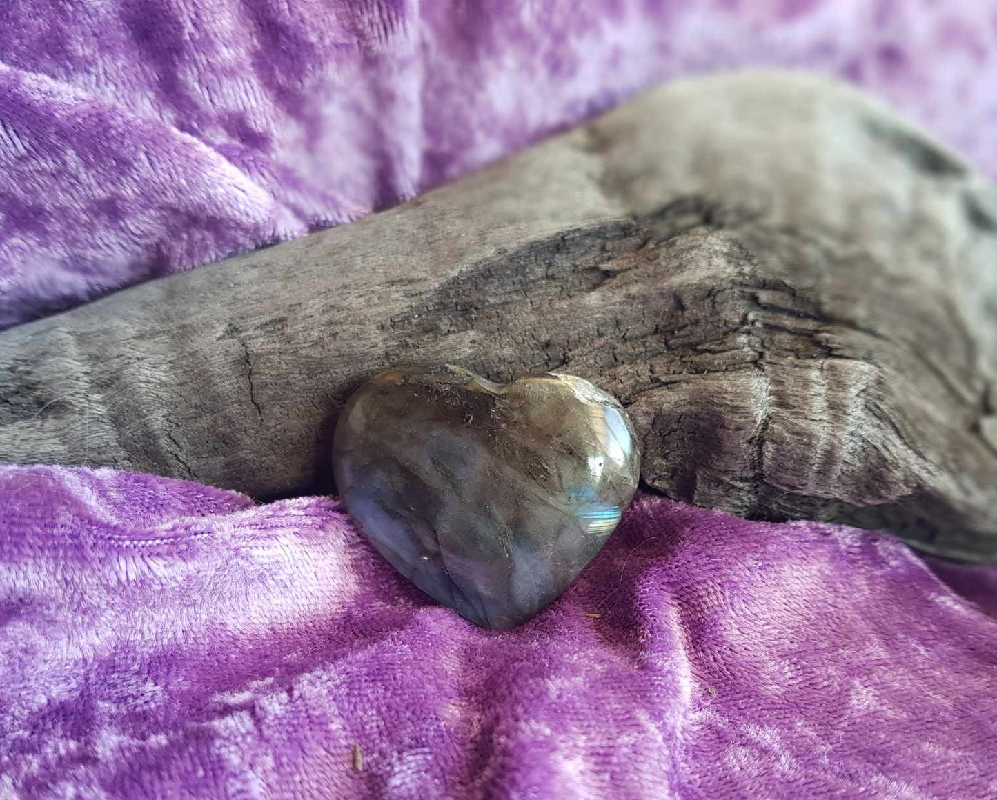 Labradorite Heart