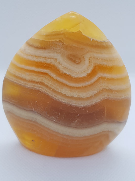 Orange calcite flame