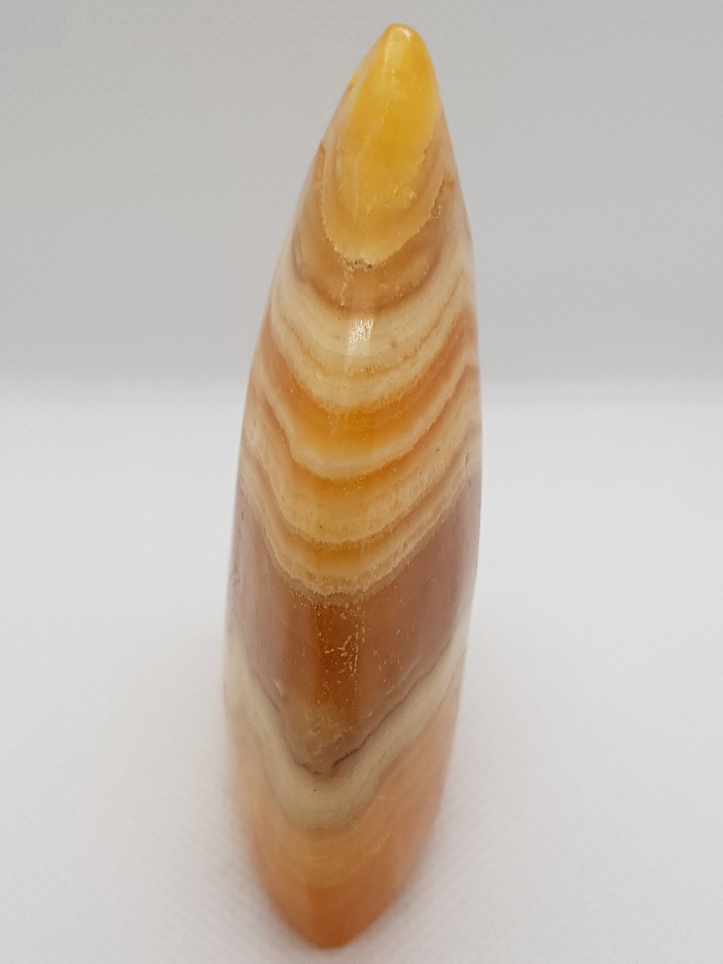 Orange calcite flame