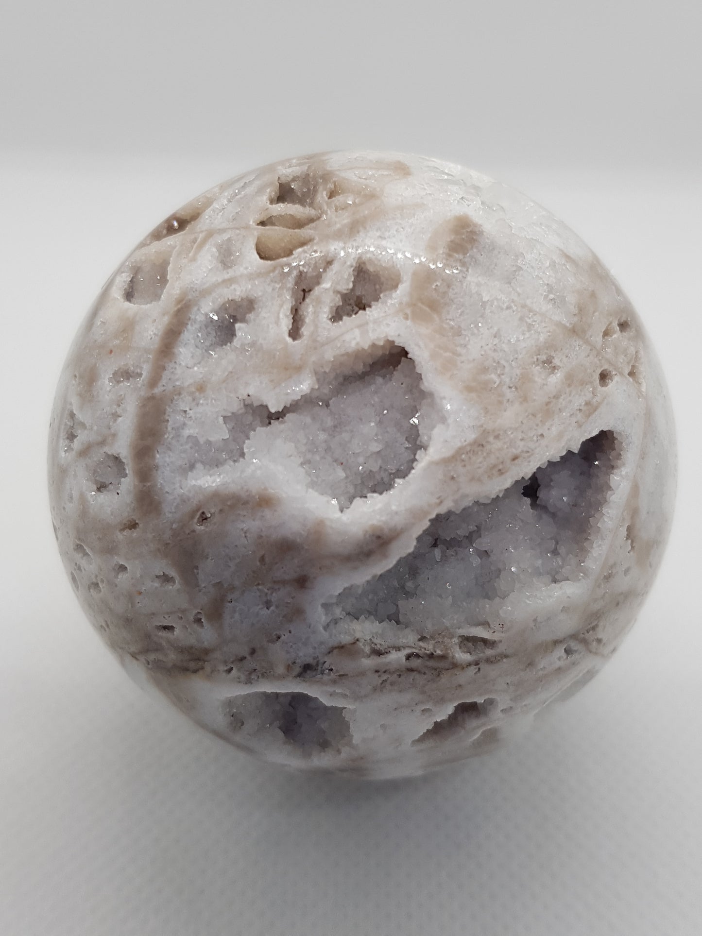 White Sphalerite Sphere