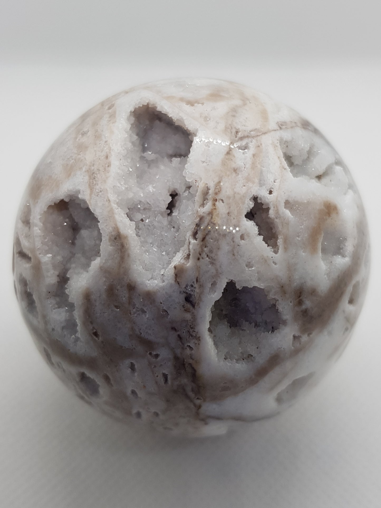 White Sphalerite Sphere