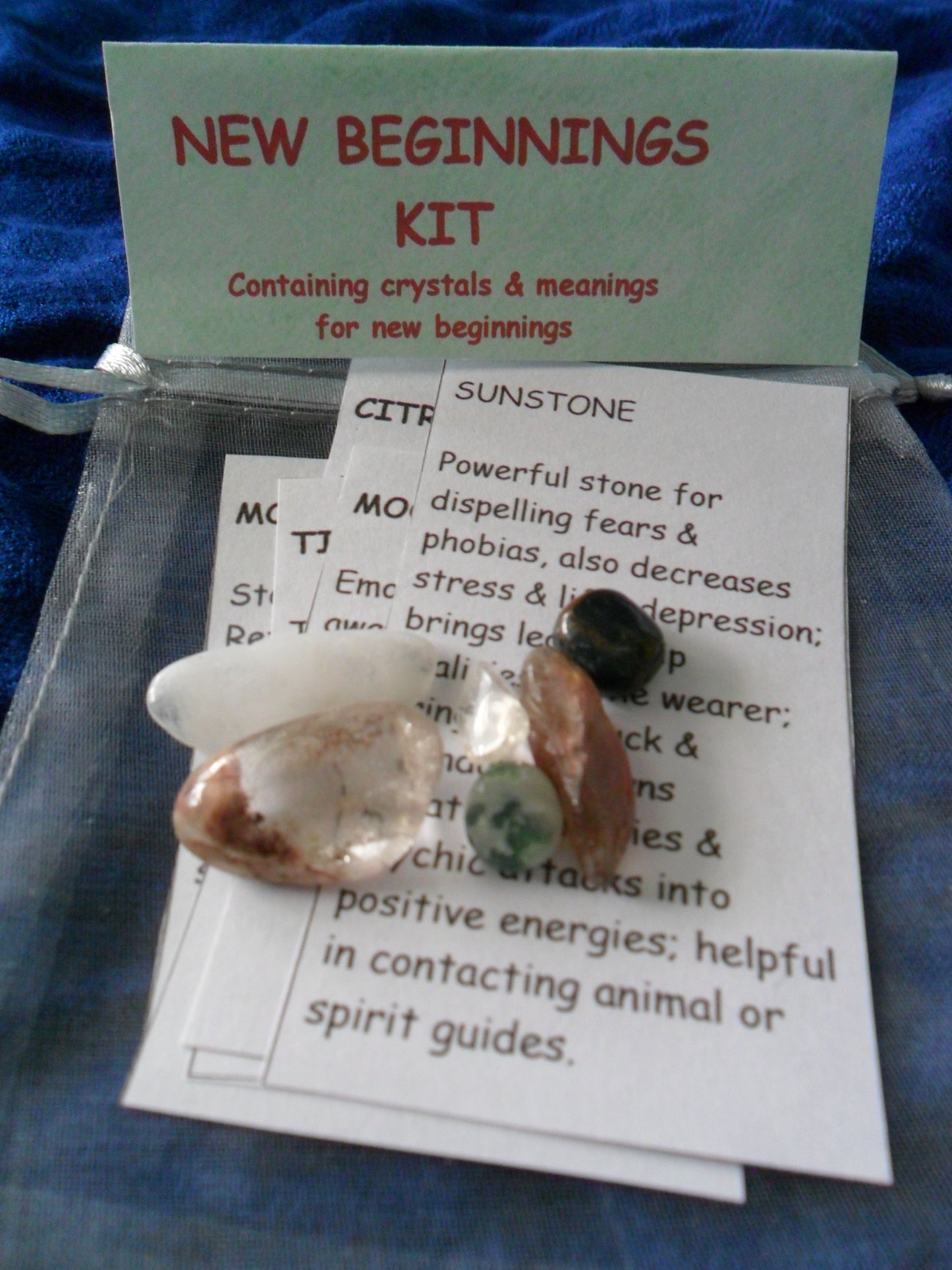 Crystal kit to help with new beginnings