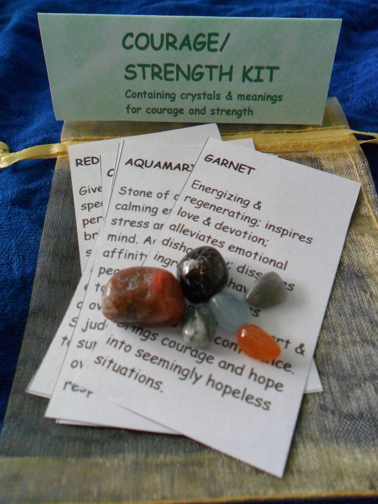 Crystal kit to help with courage & strength