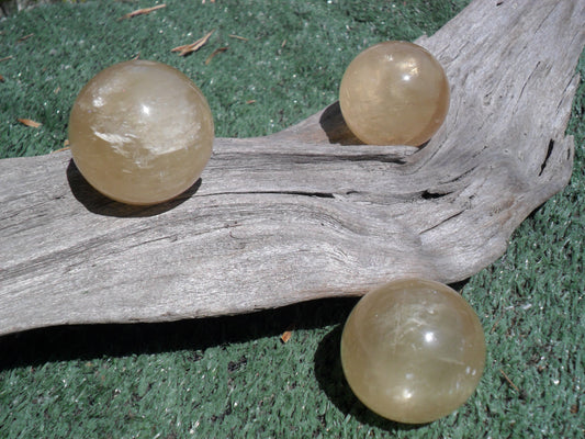 Honey Calcite Sphere