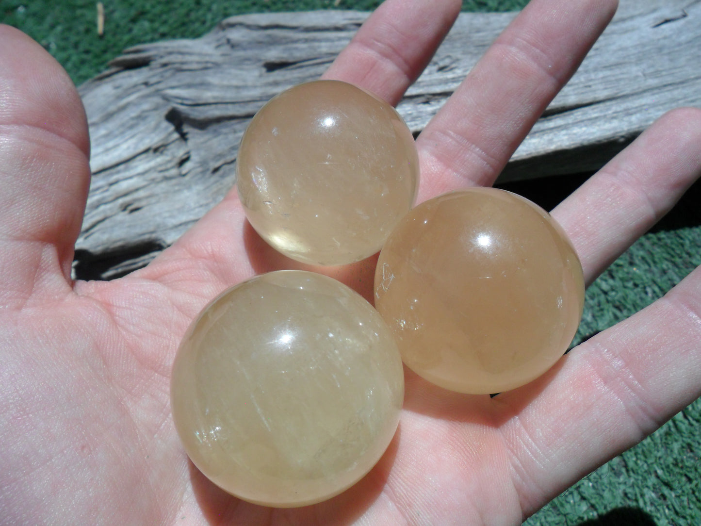 Honey Calcite Sphere