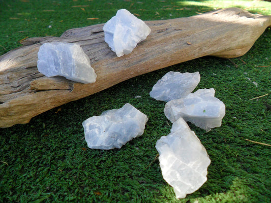 Rough blue calcite