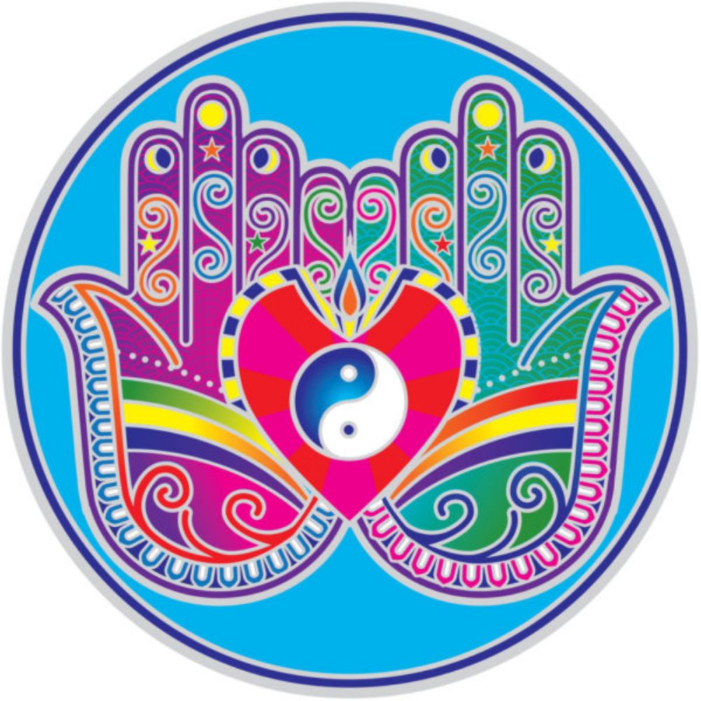 Healing Hands Mandala Window Sticker