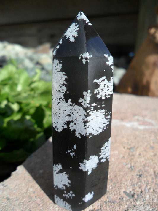 Snowflake Obsidian Point