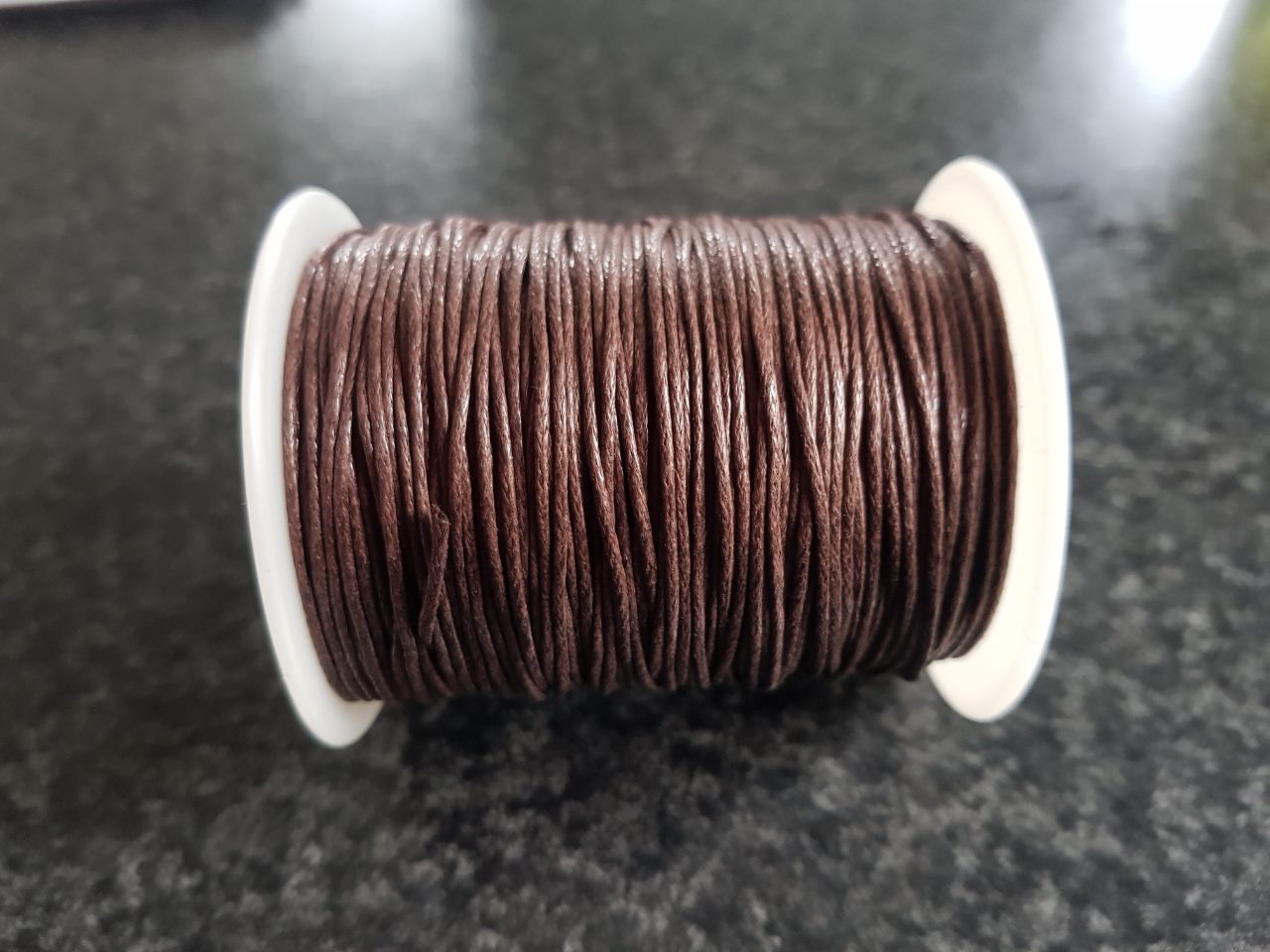 Brown Waxed Cotton Cord Roll - approx 92 metres