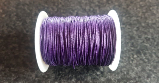 Purple Waxed Cotton Cord Roll - approx 92 metres